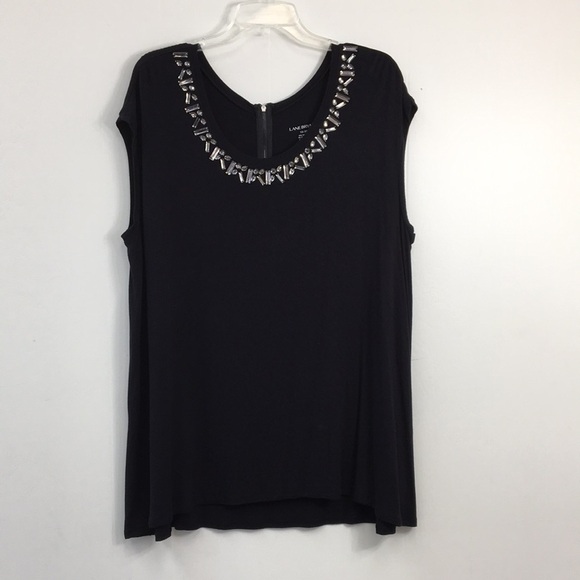 Lane Bryant Tops - Lane Bryant Women's Black Embellished Dress Top Size 18/20 Like-NEW Condition